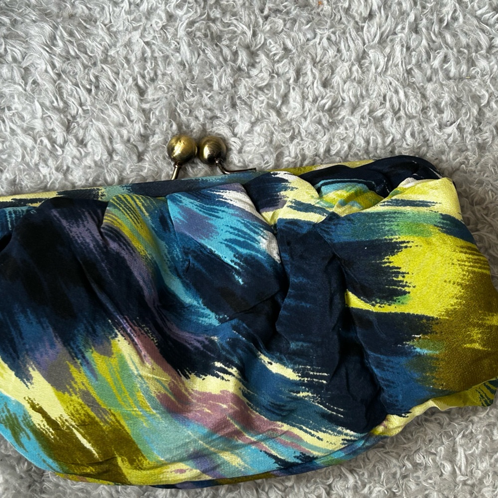 Chico’s silk pleated clutch